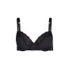 HUBER podprsenka s kosticami Micro Lace B25 - black (Farba black-7664, Veľkosť 95 D)