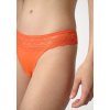 HUBER dámske nohavičky Tanga  Micro Lace S24 - almost orange (Farba almost orange-h214, Veľkosť 42)
