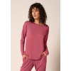 HUBER dámske tričko dlhý rukáv Night Basic Selection B25 - rose wine (Farba rose wine-h205, Veľkosť 46)