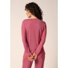 HUBER dámske tričko dlhý rukáv Night Basic Selection B25 - rose wine (Farba rose wine-h205, Veľkosť 46)