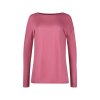 HUBER dámske tričko dlhý rukáv Night Basic Selection B25 - rose wine (Farba rose wine-h205, Veľkosť 46)