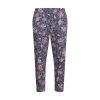 HUBER dámske nohavice 7/8 Night Basic Selection B25 - denim floralpaisley (Farba denim floralpaisley-h207, Veľkosť 46)