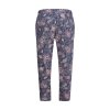 HUBER dámske nohavice 7/8 Night Basic Selection B25 - denim floralpaisley (Farba denim floralpaisley-h207, Veľkosť 46)