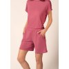 HUBER dámske nohavice krátke  Night Basic Selection B25 - rose wine (Farba rose wine-h205, Veľkosť 46)
