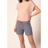 HUBER dámske nohavice krátke Night Basic Selection B25 - denim stripes (Farba denim stripes-h208, Veľkosť 46)
