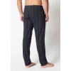 HUBER pánske nohavice dlhé Night Basic Selection B25 - anthracite stripe (Farba anthracite stripe-h094, Veľkosť XXL)