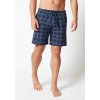 HUBER pánske nohavice krátke Night Basic Selection B25 - dressblue check (Farba dressblue check-h095, Veľkosť XXL)