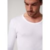 HUBER pánske tričko dlhý rukáv Cotton Fine Rib B25 - white (Farba white-0500, Veľkosť XXL)