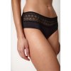 HUBER dámske panty Micro Ornament B25 - black (Farba black-7664, Veľkosť 46)