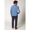 HUBER pánska pyžama dlhá Night Basic Selection W24 - lake blue (Farba lake blue-h273, Veľkosť XXL)