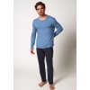 HUBER pánska pyžama dlhá Night Basic Selection W24 - lake blue (Farba lake blue-h273, Veľkosť XXL)