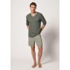 HUBER pánska pyžama krátka Night Basic Selection S24 - almostgreen rhombs (Farba almostgreen rhombs-h256, Veľkosť XL)
