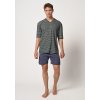 HUBER pánska pyžama krátka Night Basic Selection S24 - almostnavy stripes (Farba almostnavy stripes-h257, Veľkosť M)