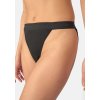 SKINY dámske nohavičky Tanga 2-balenie Cotton Rib B25 - black (Farba black-7662, Veľkosť 44)