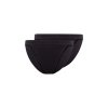 SKINY dámske nohavičky Tanga 2-balenie Cotton Rib B25 - black (Farba black-7662, Veľkosť 44)