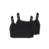 SKINY dievčenský Bustier 2-balenie Cotton Essentials B25 - black (Farba black-7662, Veľkosť 176)