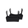 SKINY dievčenský Bustier 2-balenie Cotton Essentials B25 - black (Farba black-7662, Veľkosť 176)