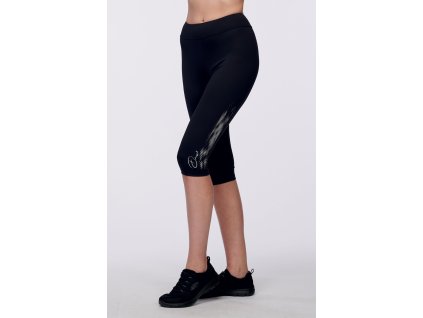 Draps dámské 3/4 kalhoty 272 černá/stříbrná