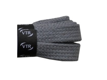 VTR bavlněné tkaničky ploché šedé