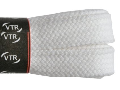 VTR bavlněné tkaničky ploché bílé