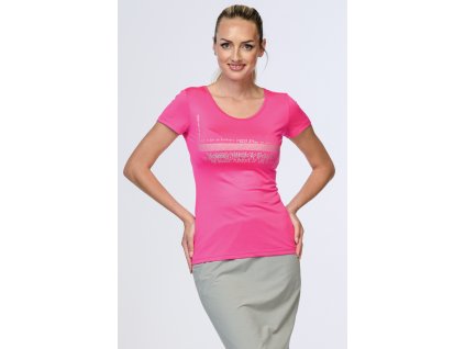 Draps 69 dámské tričko s potiskem aqu karmínová