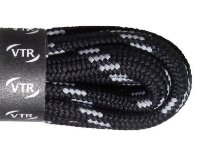 VTR Trekkingové tkaničky kulaté černošedé
