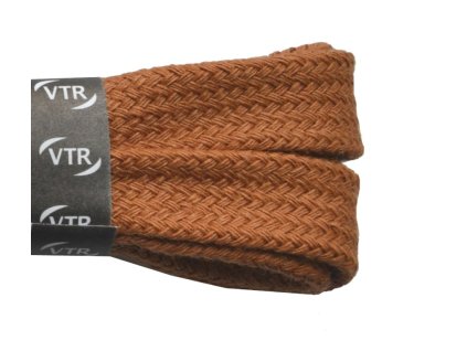 VTR bavlněné tkaničky ploché koňakové