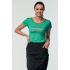 Draps 69 dámské tričko s potiskem aqu tm.zelená