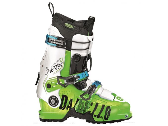 dalbello sherpa ti id ski boots 2016 green transparent white side