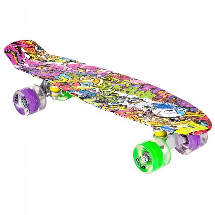 32323 pennyboard enero 56cm s led kolecky vintage