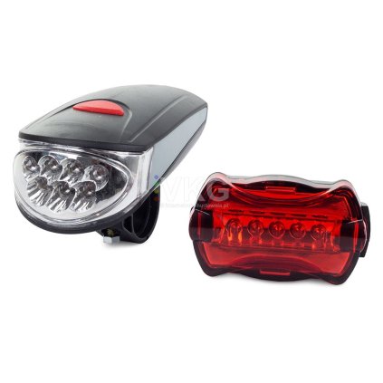 pol pl OSWIETLENIE ROWEROWE LED PRZOD TYL LAMPKI 7 5 LED 586 1