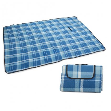 Pikniková deka se spodní nepromokavou vrstvou 150x200 cm, modrá
