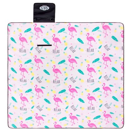 Pikniková deka 200x200 PINK FLAMINGO