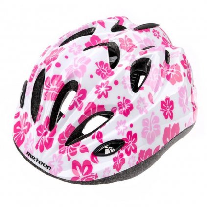 pol pl Kask rowerowy Meteor HB6 5 S 48 52 cm Pink flowers 38188 1