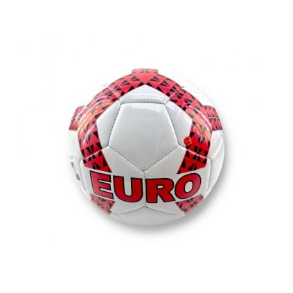 Fotbalový míč EURO vel. 5, bílo-červený