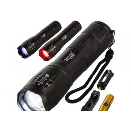 Bailong svítilna ZOOM CREE LED T6 s UV funkcí