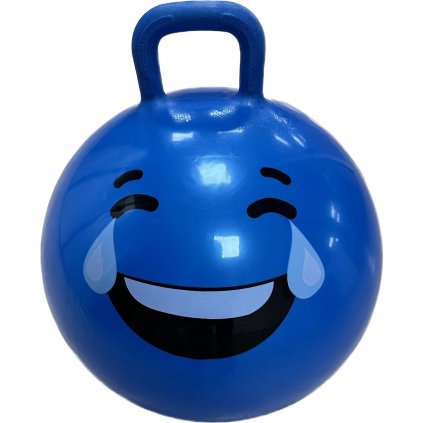 Dětský míč na skákání s gumovým madlem, modrý, 45 cm