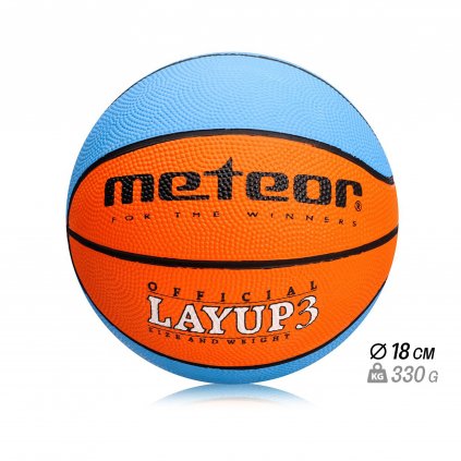 Basketbalový míč MTR LAYUP vel.3, modro-oranžový