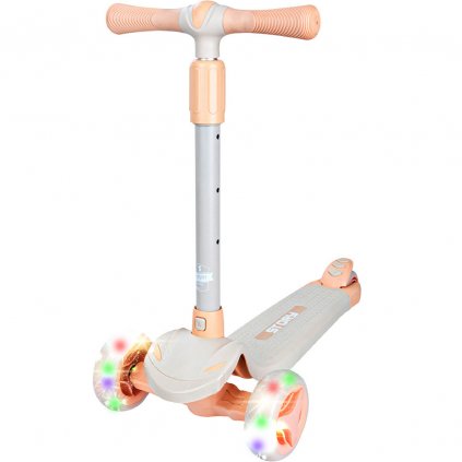 Dětská tříkolová koloběžka Story Mini Friends  s LED kolečky scooter , bílá