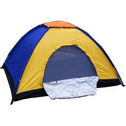 Turistický stan pro max. 3 osoby, 2x2m, barevný