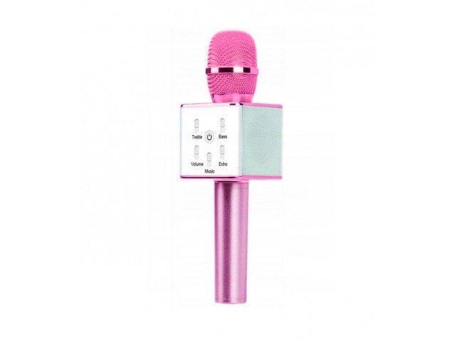 Karaoke bluetooth mikrofon s reproduktorem Vyber barvu :: Růžová