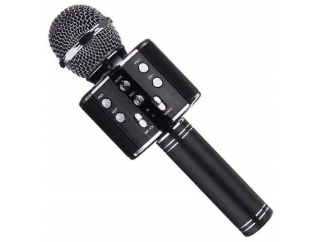 Karaoke bluetooth mikrofon s reproduktorem Vyber barvu :: Černá