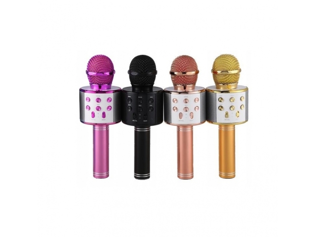 Karaoke bluetooth mikrofon s reproduktorem Vyber barvu :: Stříbrná