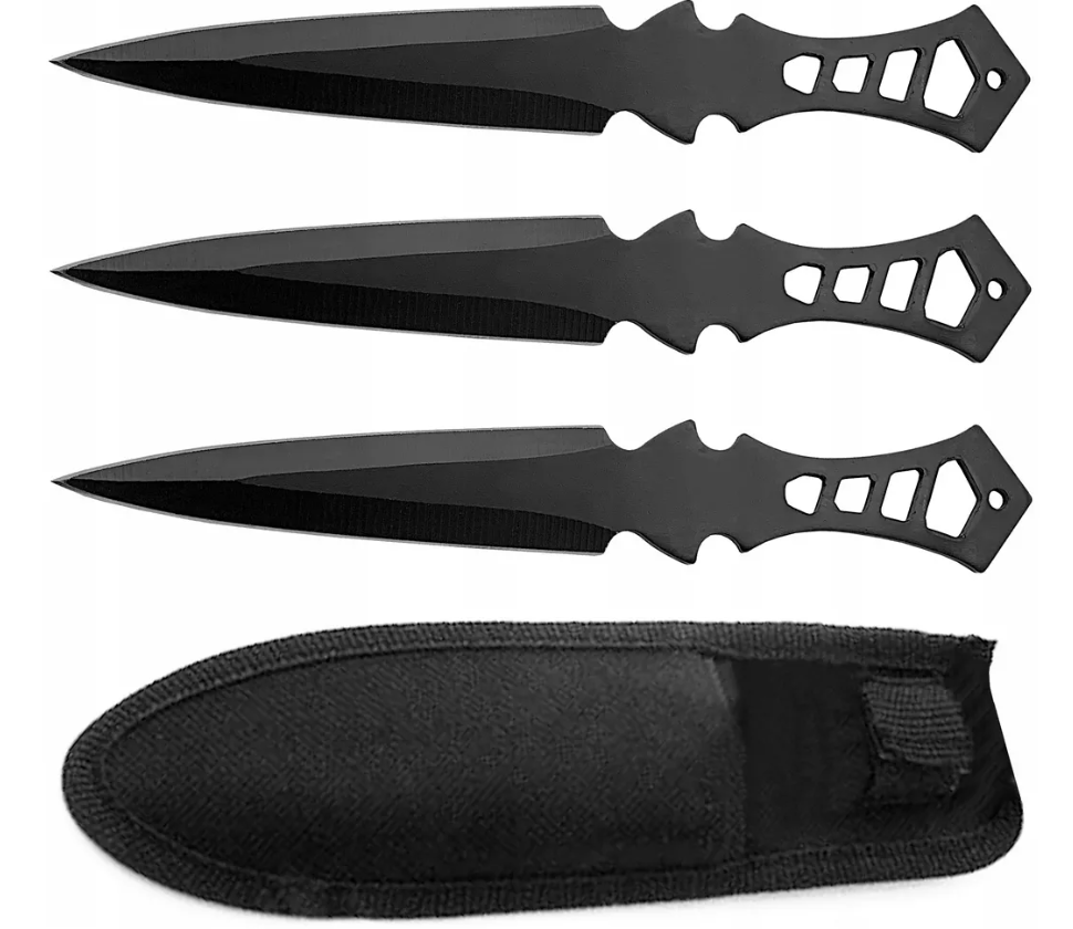 Vrhací nůž - sada s pouzdrem 3 ks 19 cm