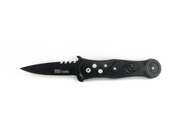 Vystřelovací polo-keramický nůž 21,5cm, celo-černý