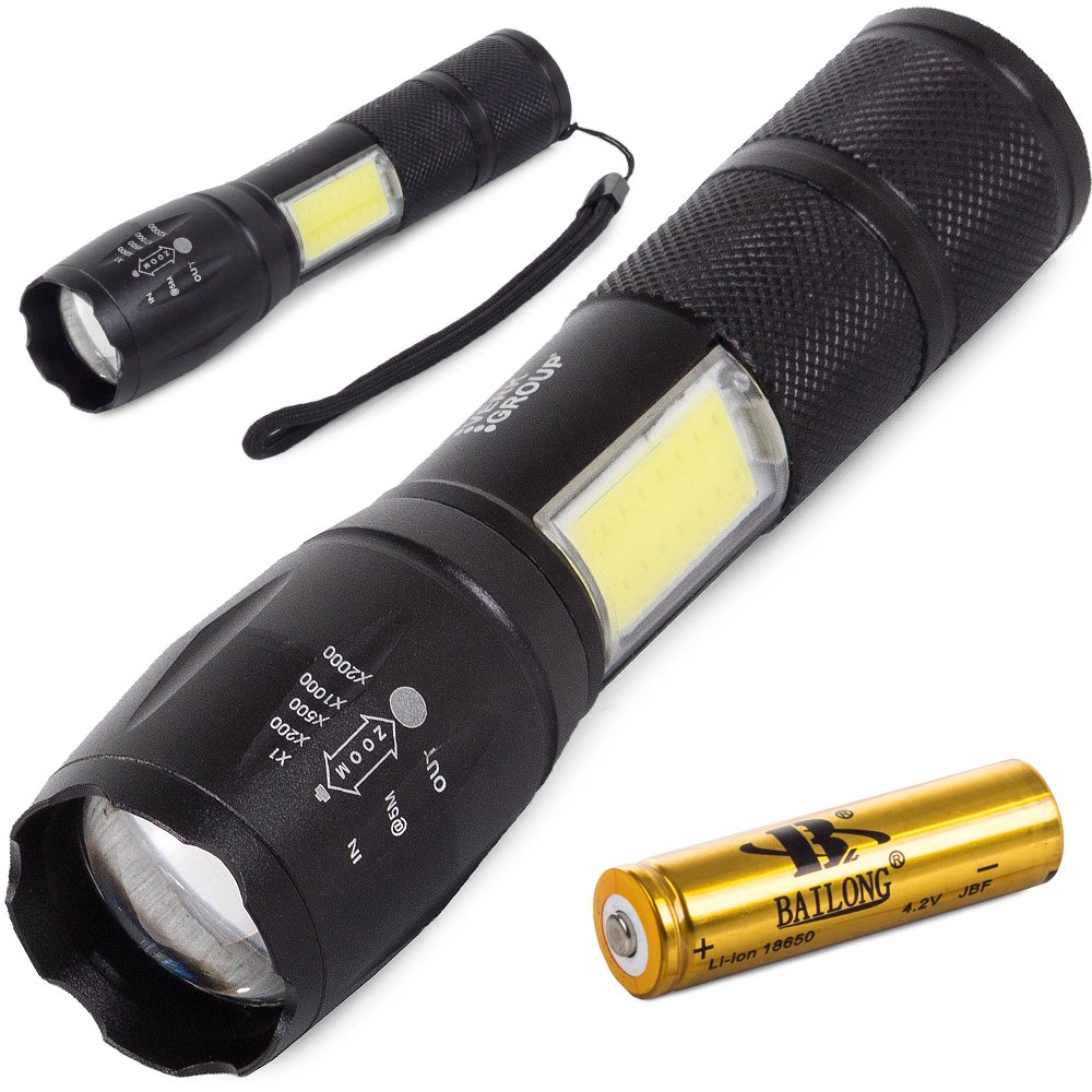 LED CREE ZOOM svítilna Bailong XML T6 COB