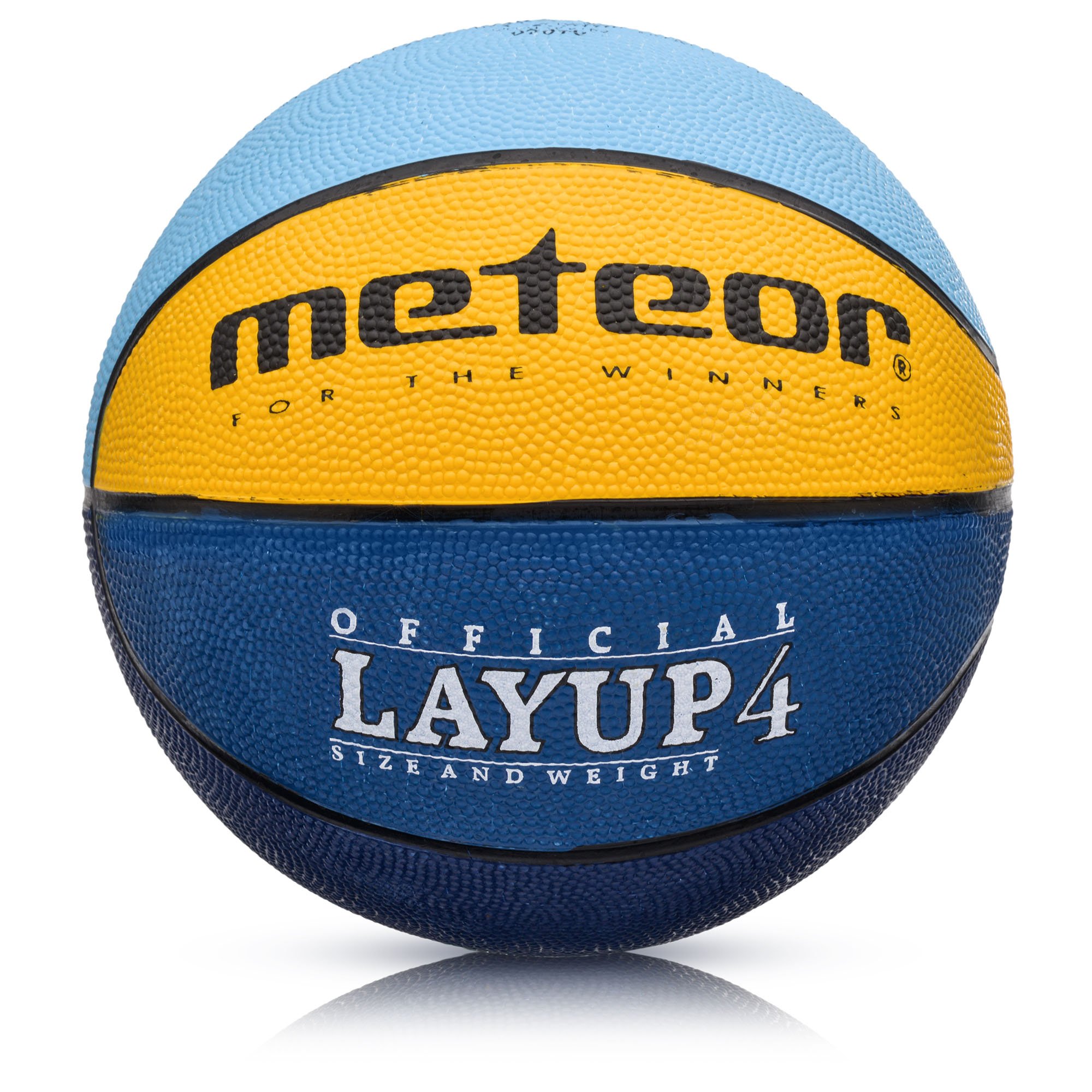 Basketbalový míč MTR LAYUP vel.4, modro-žlutá