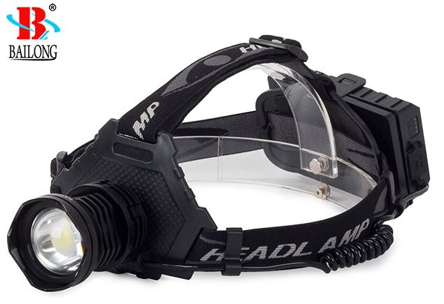 AKU čelovka Bailong XHP70, led typu CREE XML + dobíjecí set