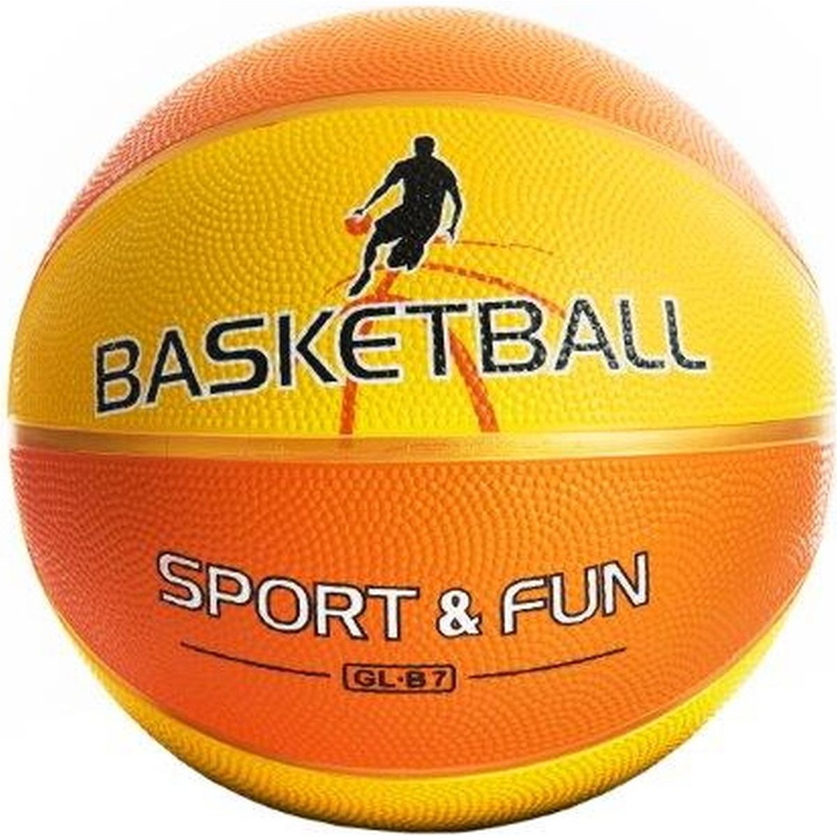 Basketbalový míč, velikost 7, žluto-oranžový