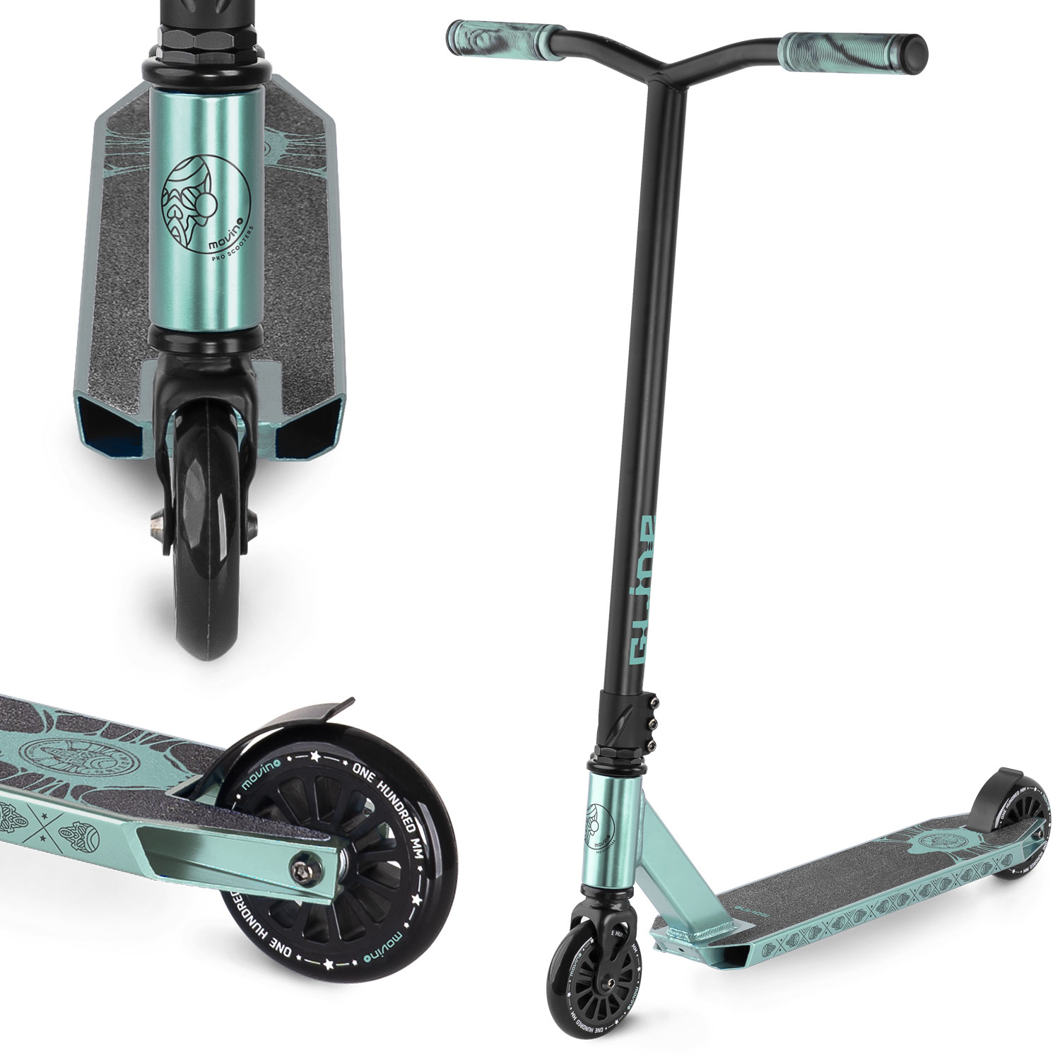 Freestyle koloběžka MOVINO Stunt GLIDE, Teal